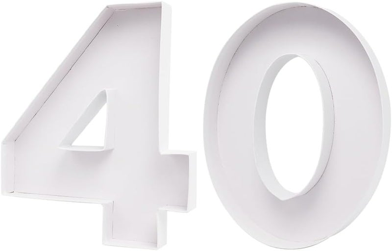 WENPACK 12" Fillable Cardboard Number Shaped Gift Grazing Charcuterie Board Paper Container (40) - Image 2